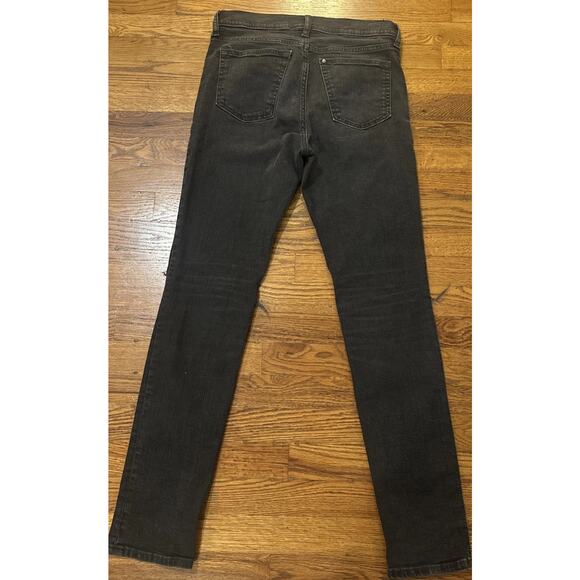 Skinny Coupe Moulante Jeans Womens Black 29/32 Denim H&M Distressed - Picture 12 of 13